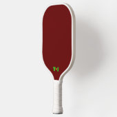 Burgund Personalisiert Mit Monogramm Pickleball Schläger (Links)