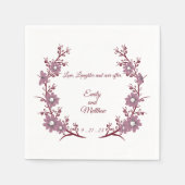 Burgund Personalisiert Serviette (Vorderseite)