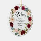 Burgund Personalisierte Brautmutter Keramik Ornament (Rechts)