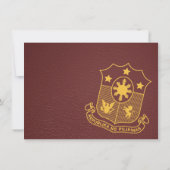 Burgund Philippinen Hochzeit Foto Danke (Rückseite)