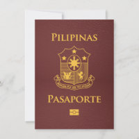 Burgund Philippinen Pass Save the Date