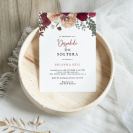 Burgund Pink Blush Spanisches Brautparty Einladung