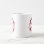 Burgund & Pink Blütenmutter am Boden Kaffeetasse (Mittel)