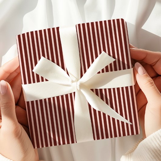 Burgund Pink gestreift Geschenkpapier