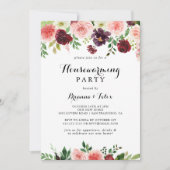 Burgund Pink Lila Spring Housewarming Party Einladung (Vorderseite)