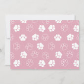 Burgund Pink Paw Prints Certificate of Adoption (Rückseite)