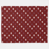 Burgund Pink Roter Glitzer Weiße Kisses Lippen Fleecedecke (Vorderseite (Horizontal))