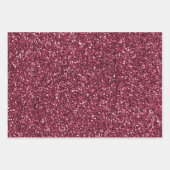Burgund Pink Roter Glitzer Weiße Kisses Lippen Geschenkpapier Set (Vorderseite 3)