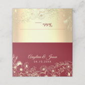 Burgund Platzkarte (Außenseite Aufgefaltet)