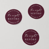 Burgund Probe Dinner | Nacht vor Herbst Runder Aufkleber