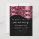 Burgund QR Code Rose Wedding Bridal Black (Vorderseite)