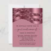 Burgund QR Code Rose Wedding Bridal Pink (Vorderseite)