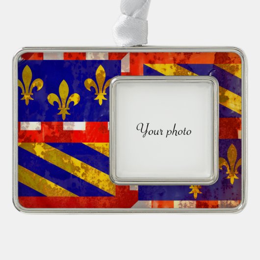 Burgund Rahmen-Ornament Silber (Vorderseite)