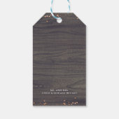 Burgund Red Blush Floral Russe Fall Danke Geschenkanhänger (Rückseite)