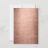 Burgund Red Floral Rose Gold Wedding RSVP (Rückseite)
