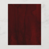 Burgund Red Floral Wedding Menu Flyer (Hinten)