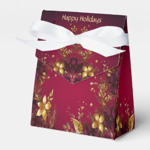 Burgund Red Gold Blume Geschenkboxen Geschenkschachtel
