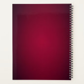 Burgund Red Gold Blume Urlaub Planer (Rückseite)