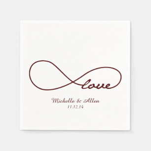 Burgund Red Liebe Hochzeitspapier Napkins Set Serviette