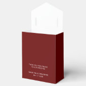 Burgund Red Simple & Elegant Liebe Wedding ScrIpt Geschenkschachtel (Geöffnet)