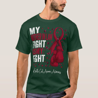 Burgund Ribbon Mutter im Recht Kämpfen Sichelzelle T-Shirt