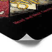 Burgund Ribbon tapfer und stark Kopf Nackenkrebs Poster (Ecke)