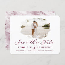 Burgund Romantischer Rahmen mit Foto