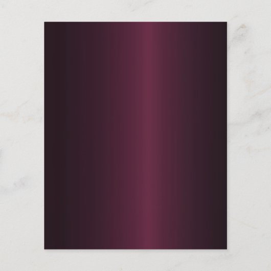 Burgund Rosa Blume Budget Einladung zur Hochzeit (Rückseite)