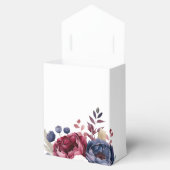 Burgund Rosa Blütenfarbenhochzeit Geschenkschachtel (Geöffnet)
