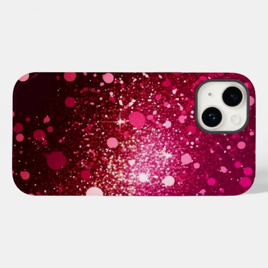 Burgund Rosa Glitzer iPhone Mate Tough Case (Rückseite (Horizontal))