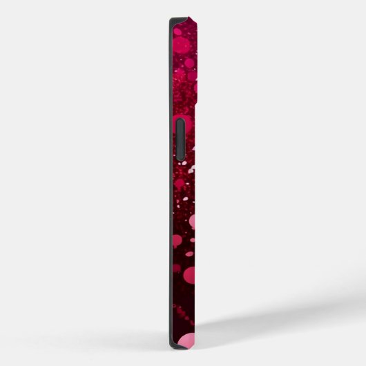 Burgund Rosa Glitzer iPhone Mate Tough Case (Rückseite / Rechts)