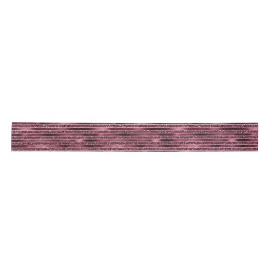 Burgund Rosa Rose Gold Glitzer Streifen Satinband (Vorderseite)