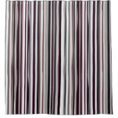 Burgund, Rosa und Grau Abstrakte Streifen Duschvorhang (Vorderseite)