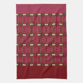 Burgund rosa und grün geschirrtuch (Vertikal)