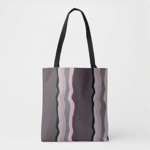Burgund, Rosa und Lila Streifen Tasche