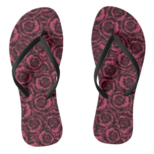 Burgund-Rose Badesandalen (Fußbett)