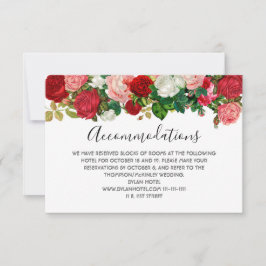 Burgund Rose Blumengarten Blume Hochzeit RSVP Karte