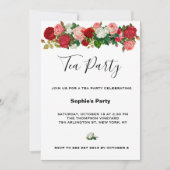 Burgund Rose Blumengarten Blume Teatro Sociale Bel Einladung (Vorderseite)