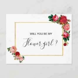 Burgund Rose Blumengartenblume Girl of Blues Einladungspostkarte