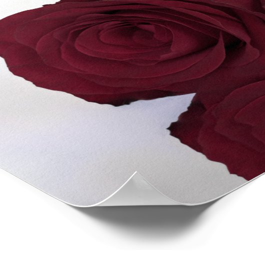 Burgund Rose Chic 6 Table Wedding Chart Poster (Ecke)