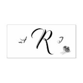 Burgund Rose-Corsage Mit Monogramm Permastempel (Design)