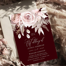 Burgund & Rosé Designer Dusty Rose Hochzeit