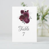 Burgund-Rose Einladung (Stehend Vorderseite)