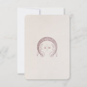 Burgund Rose Einschließung INFO Vintage Jugendstil Einladung (Rückseite)