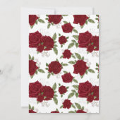 Burgund Rose Eleganter Western Charro Quinceanera Einladung (Rückseite)