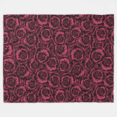 Burgund-Rose Fleecedecke (Vorderseite (Horizontal))