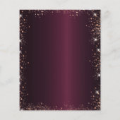 Burgund Rose Gold Glitzern Geburtstagskarte wünsch (Rückseite)