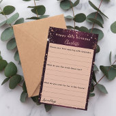 Burgund Rose Gold Glitzern Geburtstagskarte wünsch