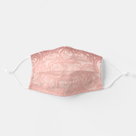 Burgund Rose Gold Pink Floral Muster Mund-Nasen-Maske Aus Stoff