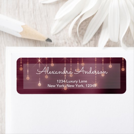 Burgund - Rose Gold String Light Sparkle Wedding (Insitu)